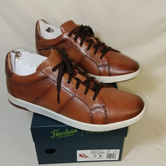 Florsheim Men's Tan Leather Sneakers - Picture 2 of 4